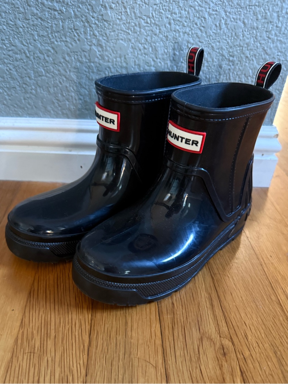 Hunter Kids Black Rain Boots